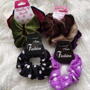 COPY - *NEW* 8 velvet colored scrunchies